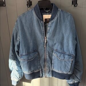 Blue Denim Puffer Levi’s Bomber Jacket